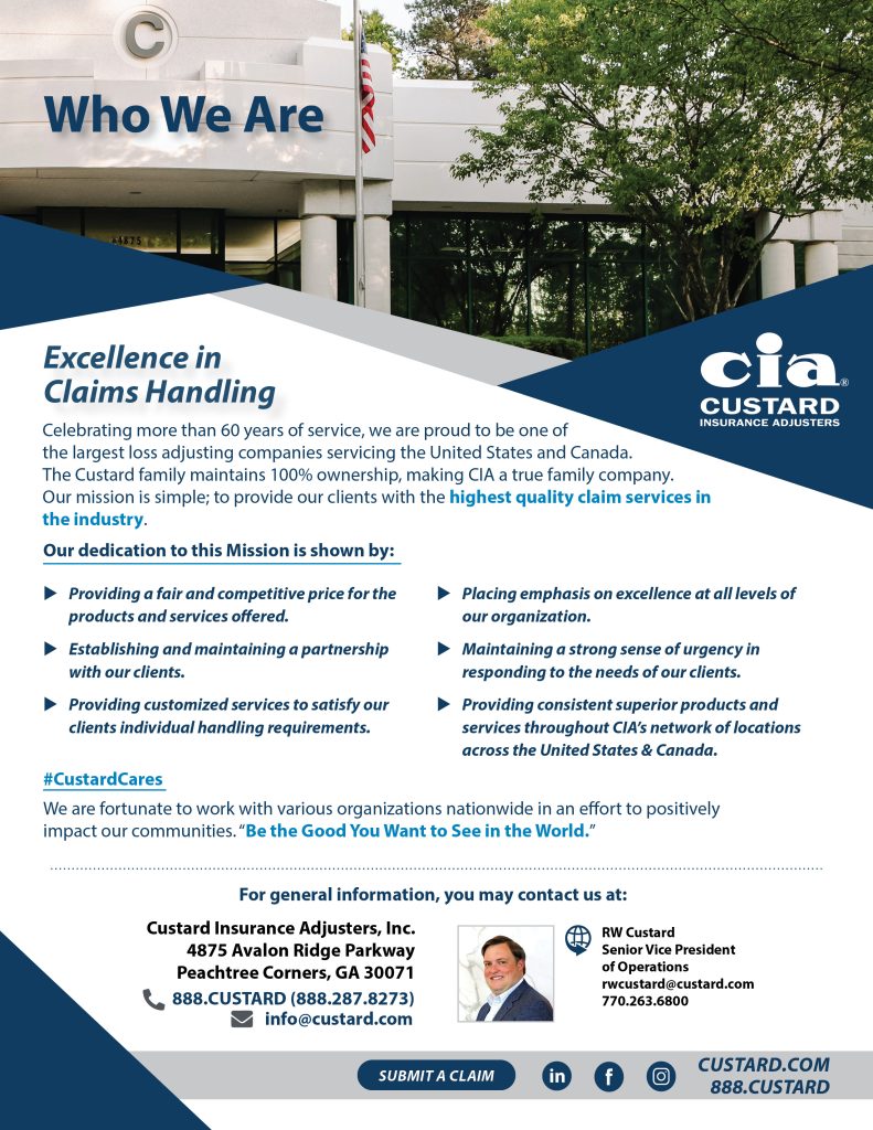 Line Of Business One Page Brochures - Custard Insurance Adjusters, Inc.